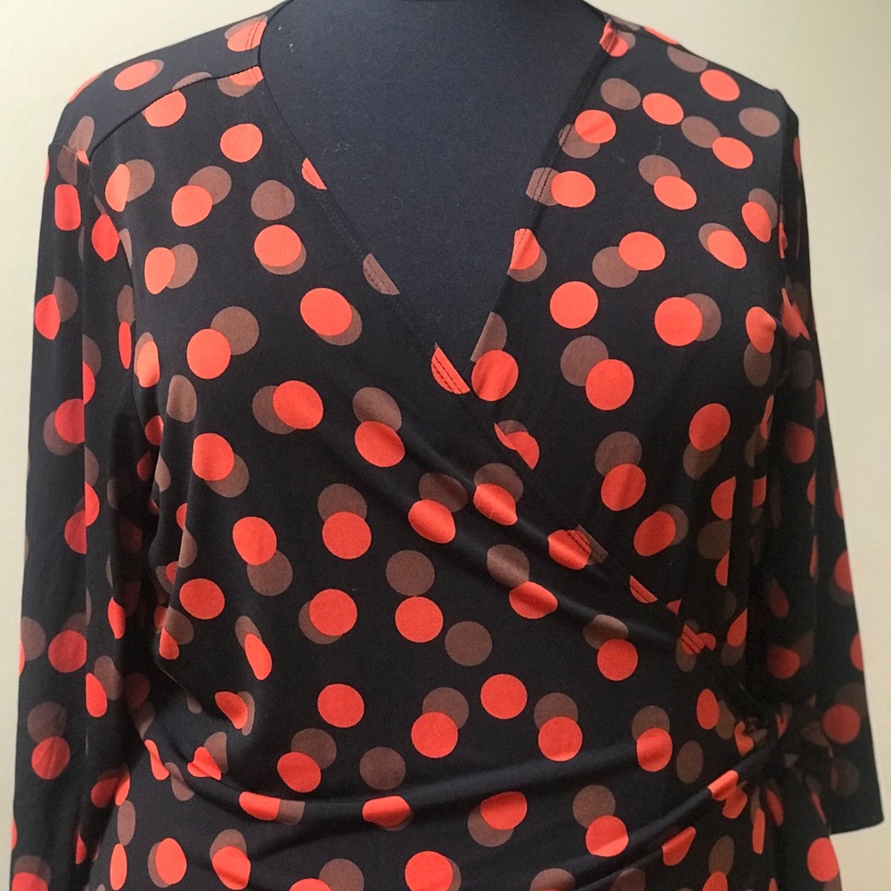 POLKA DOT WRAP DRESS - Picture 3 of 6